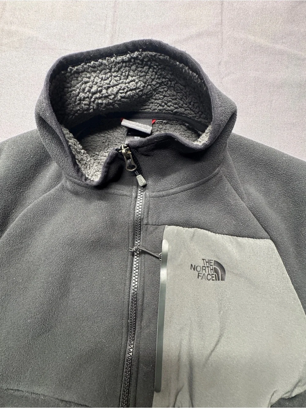 The North Face Jacket Mens Medium Black Chimborazo Sherpa Lined Full Zip Fleece